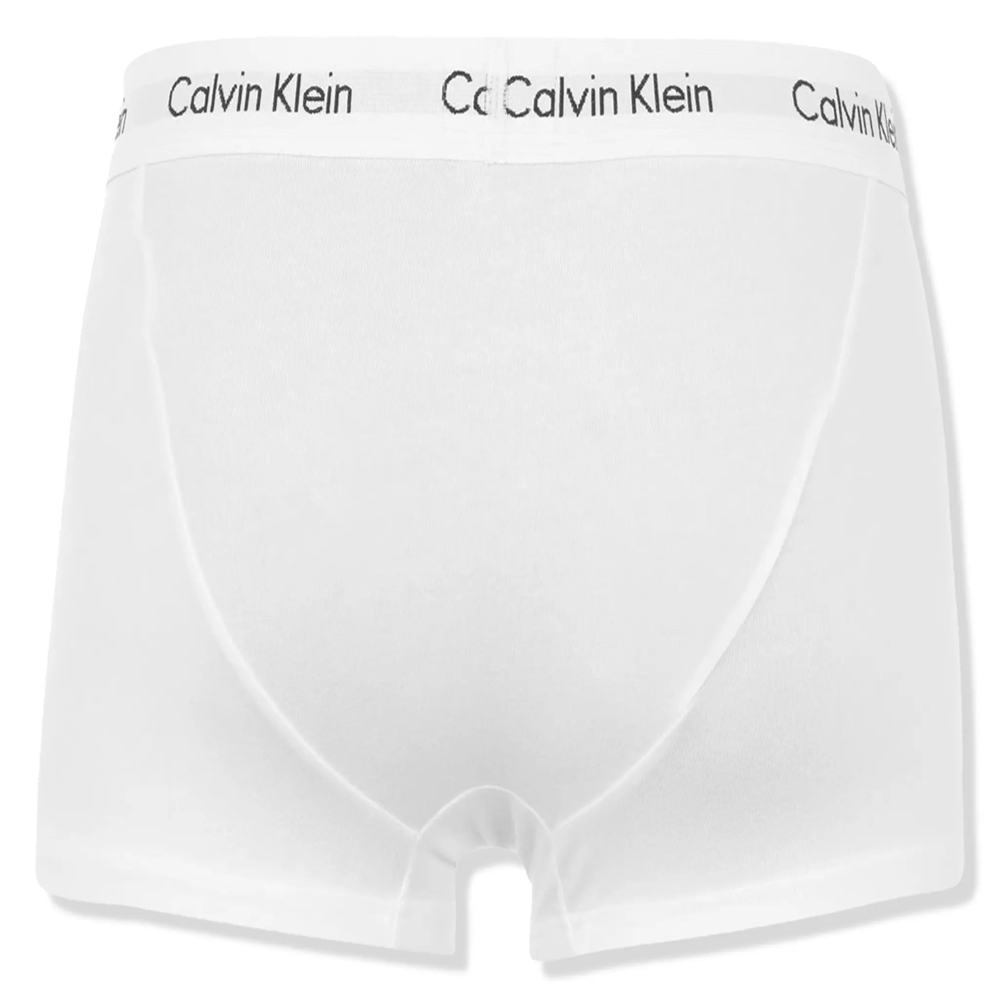 Back Detail view of Calvin Klein Pack Cotton Stretch White Boxer Shorts
